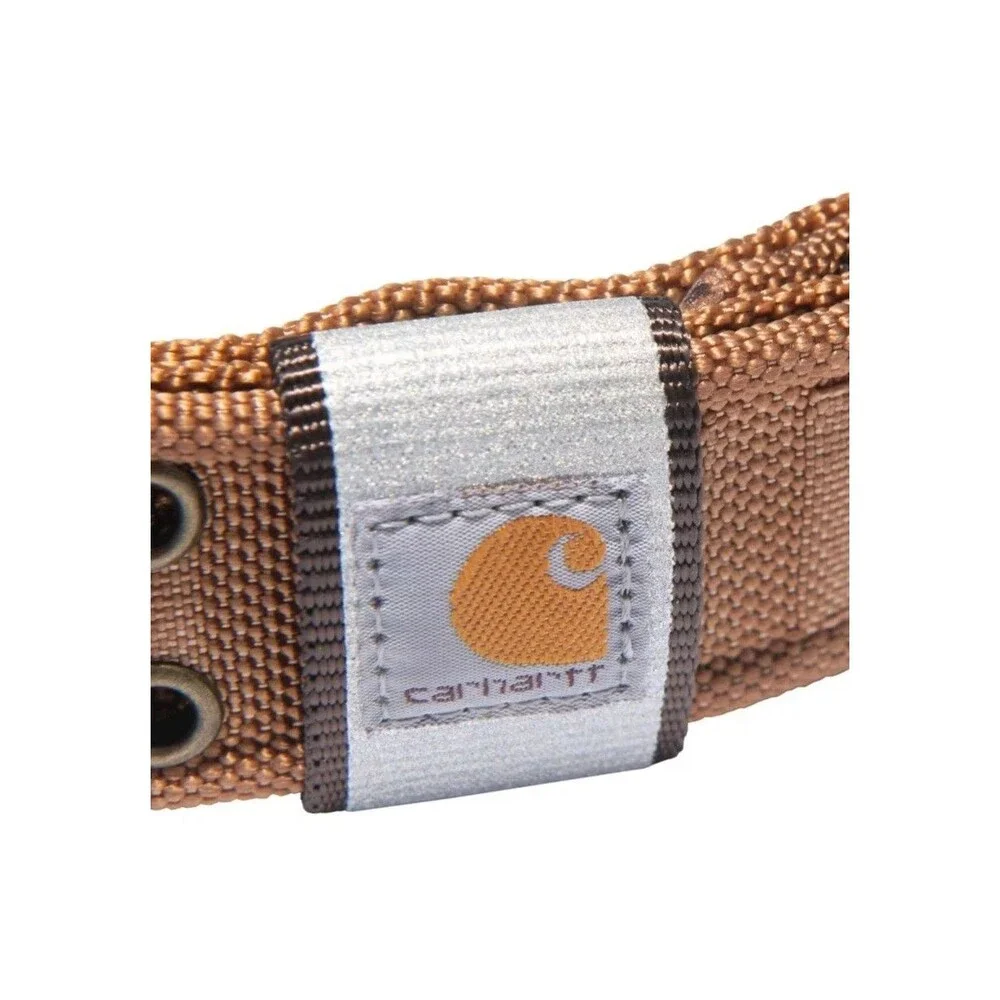 NWOT Carhartt Brown Dog Collar Nylon Reflective Wide 1.5
